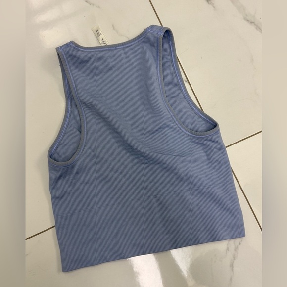 Athleta Light Blue Ribbed Tank Top XS - Picture 3 of 3